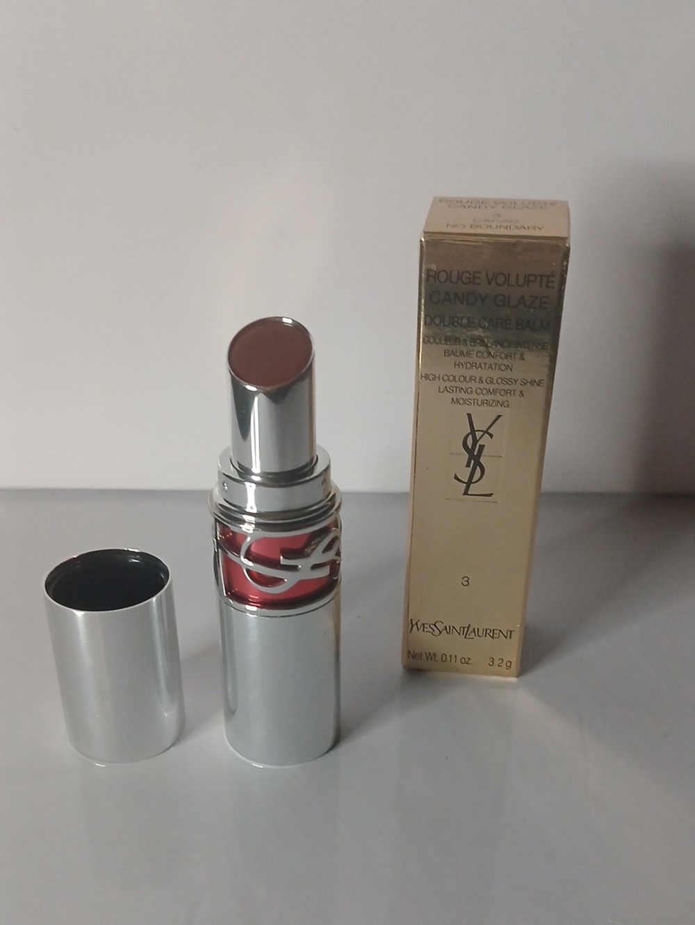 NIB Yves Saint Laurent Cacao No Boundary #3 Shade Candy Glaze Double Care Balm